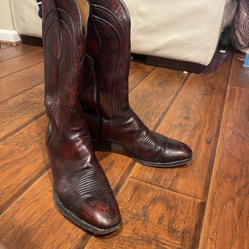 MENS LUCCHESE 2000 1483 WESTERN BOOTS SIZE 8.5D - Picture 13 of 14